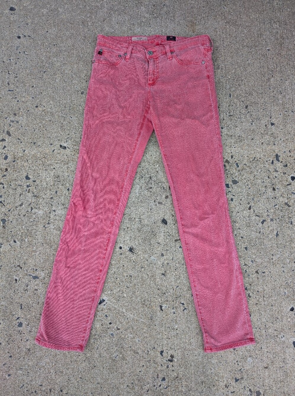 Ag The Stilt Adriano Goldschmied Red Jeans 28 For Bloomingdales - Picture 5 of 5